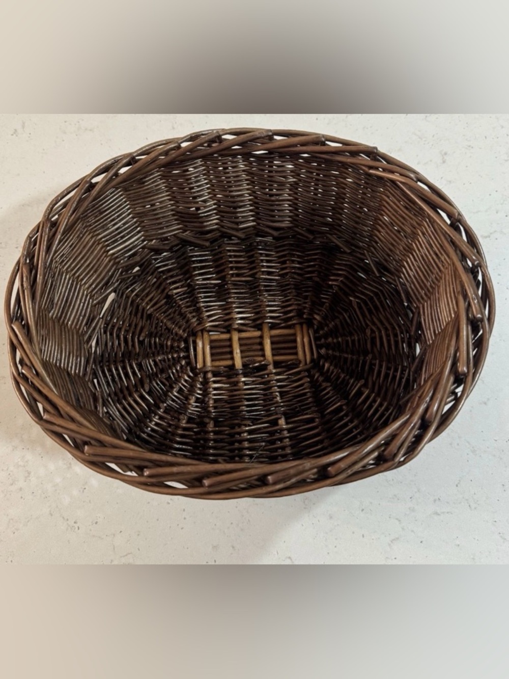 Woven Oval Decorative Basket - Brown